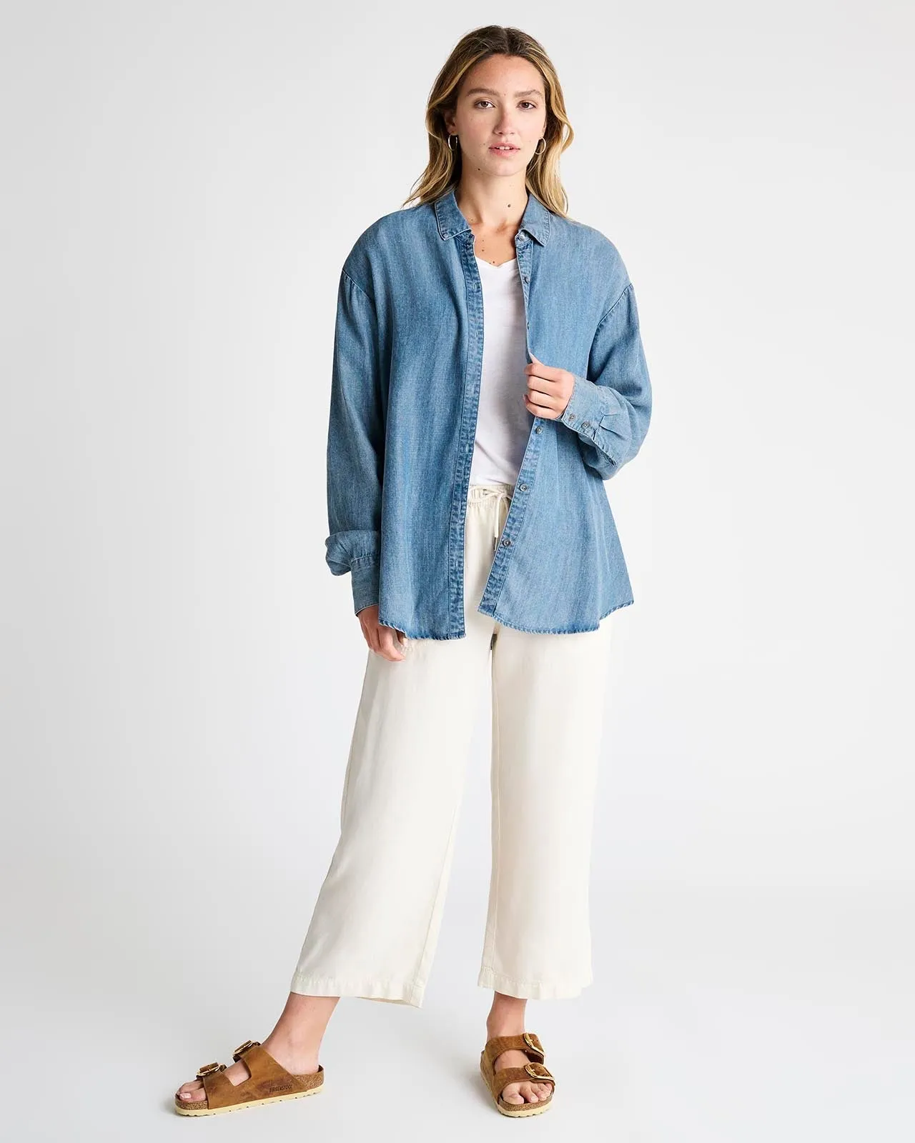 Avril Indigo Button Down Shirt