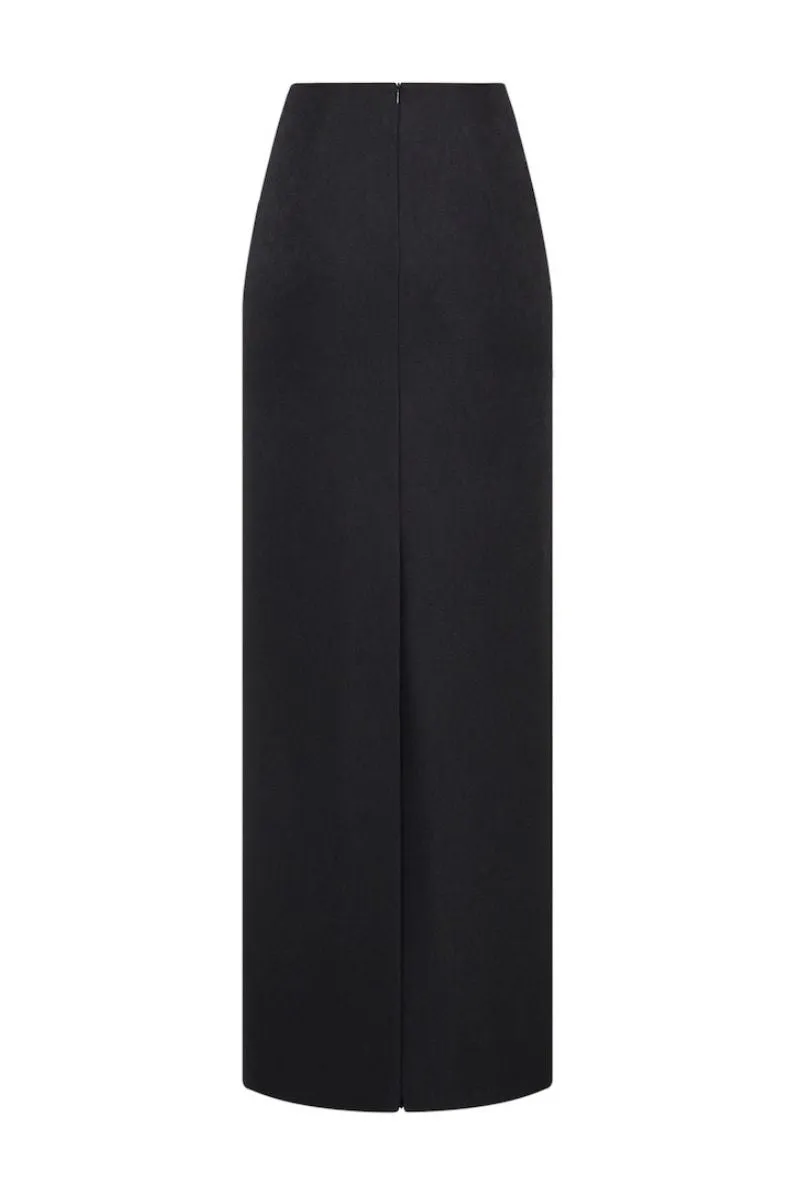 BLACK LONG PENCIL SKIRT