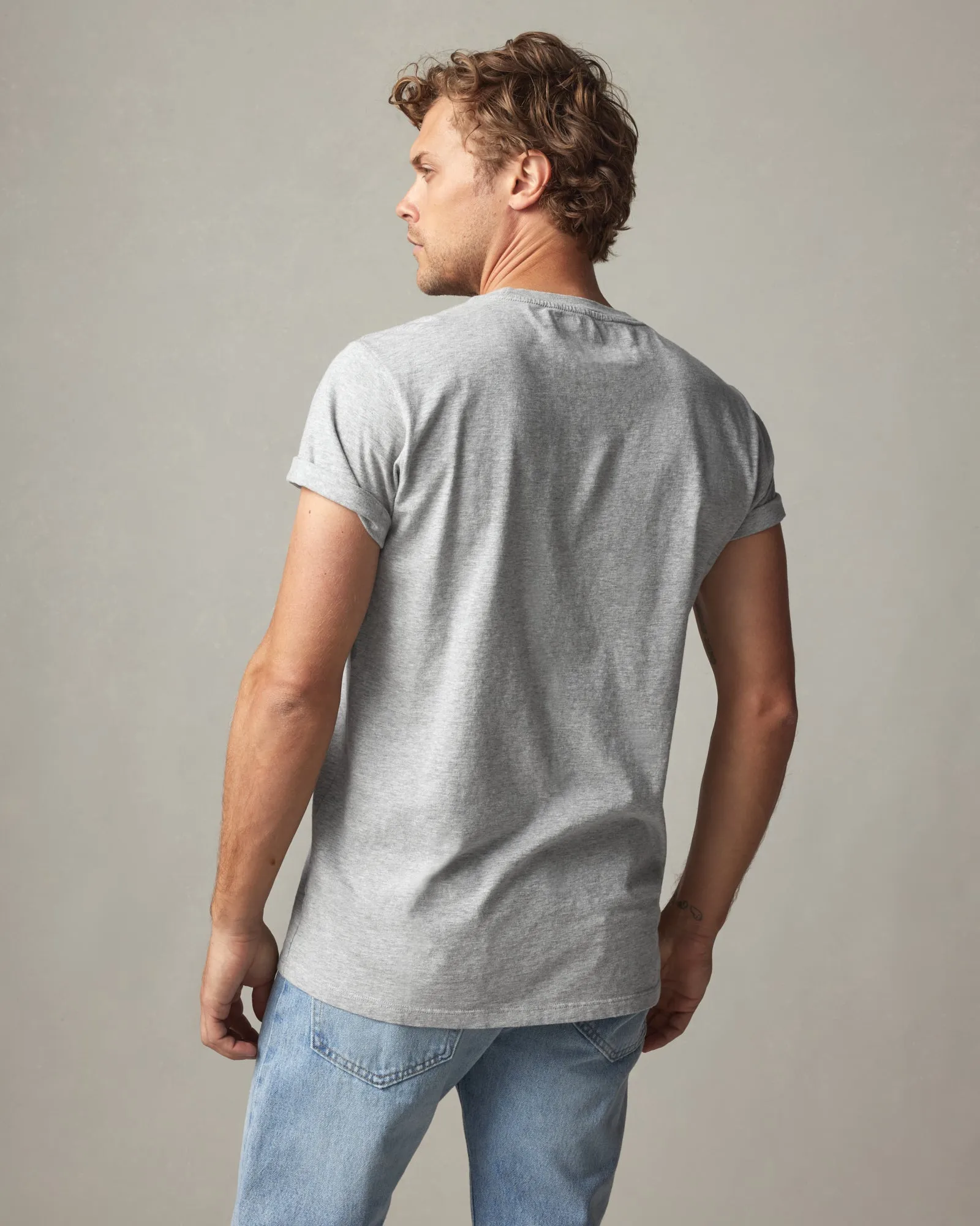 Classic Cotton Crew Tee - Athletic Heather