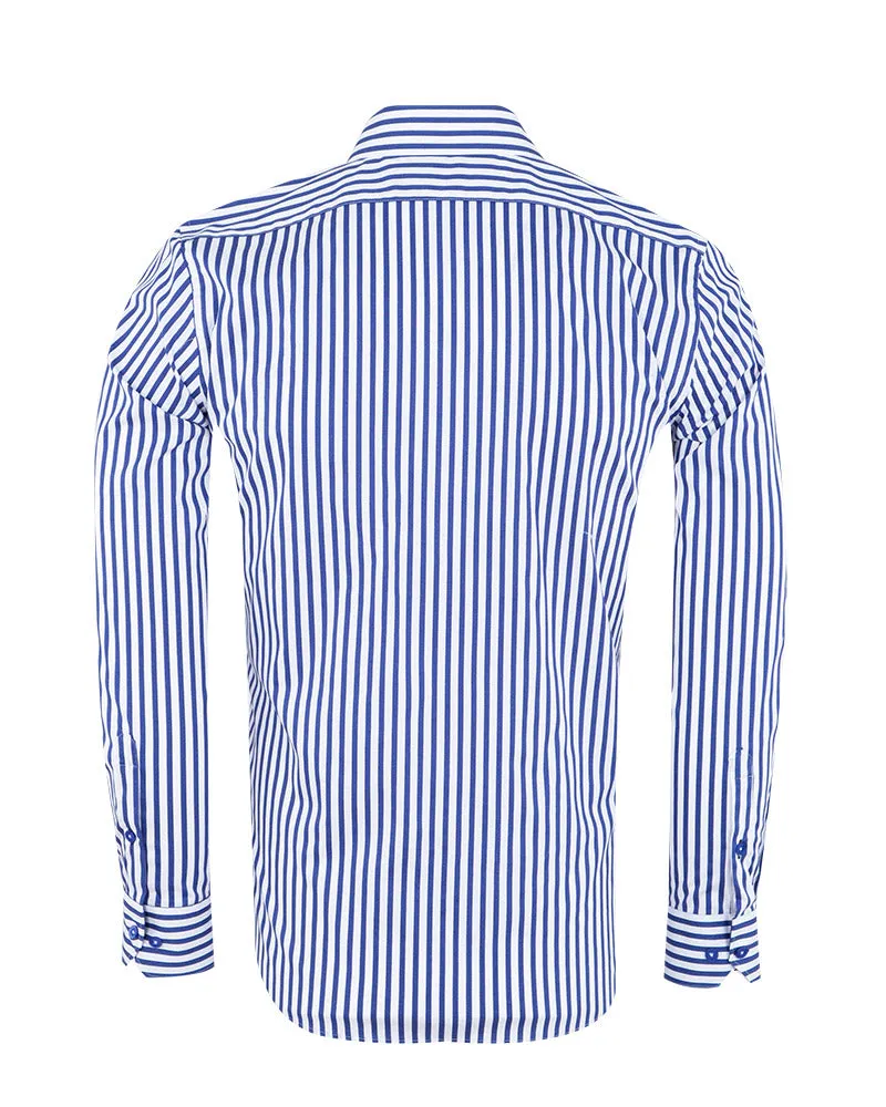 Dark Blue Stripe Classic Men's Shirt