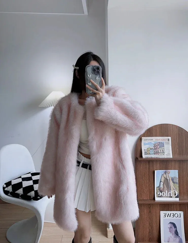 Fashionkova Kloey Faux Fur Plush Coat