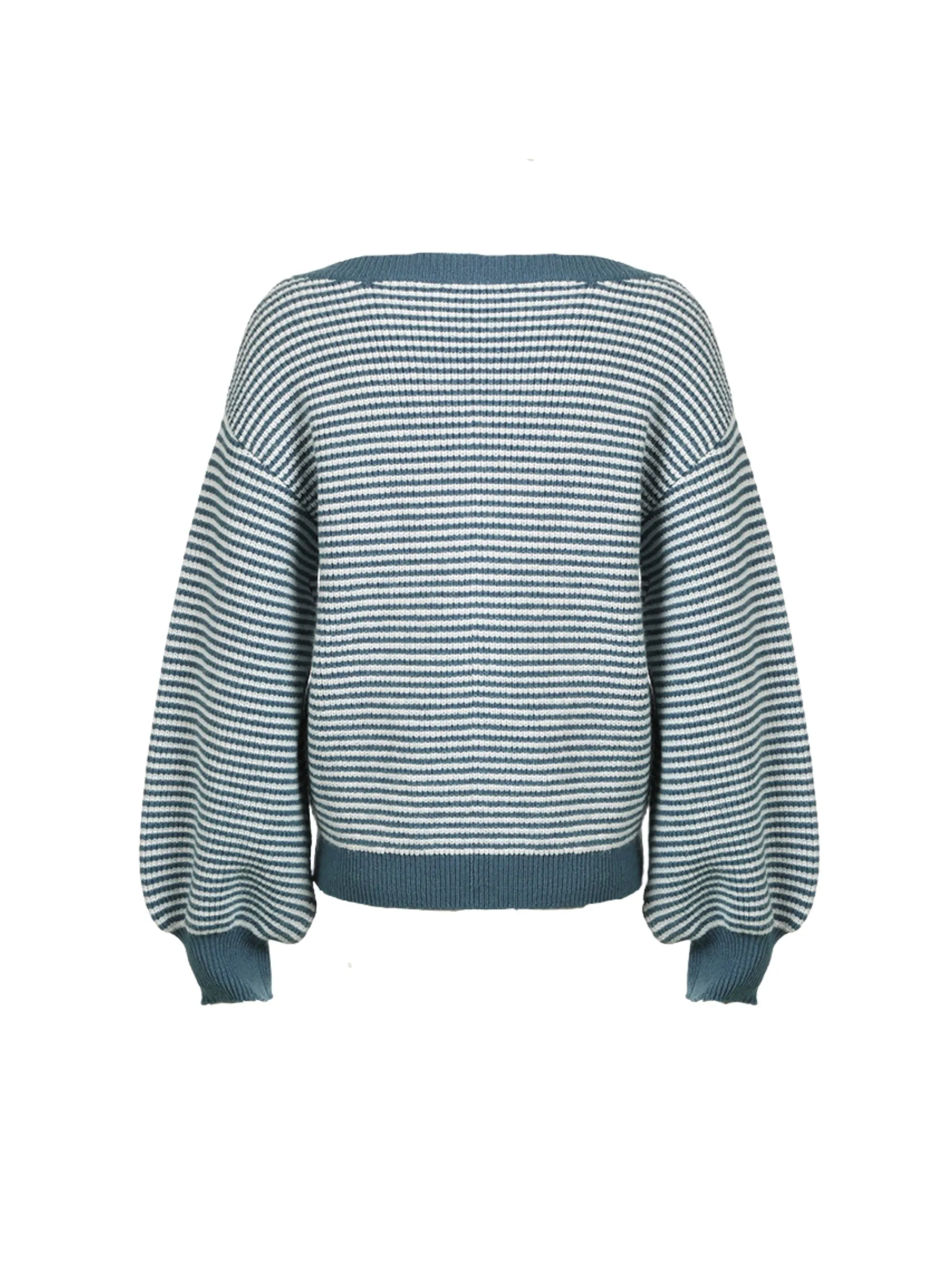 Fashionkova Nura Striped Off-Shoulder Sweater