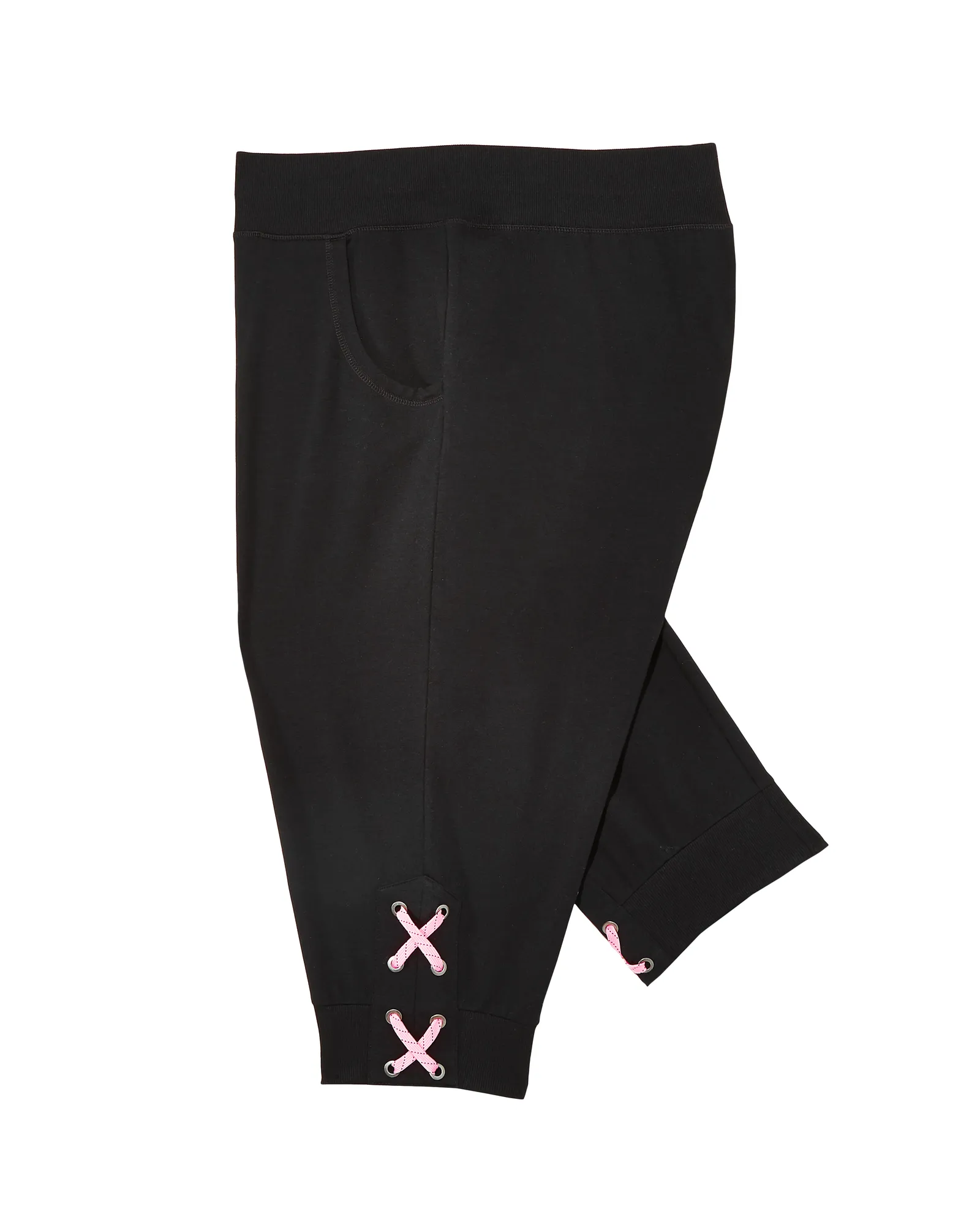 Gardner Capri Jogger | Black / Pink