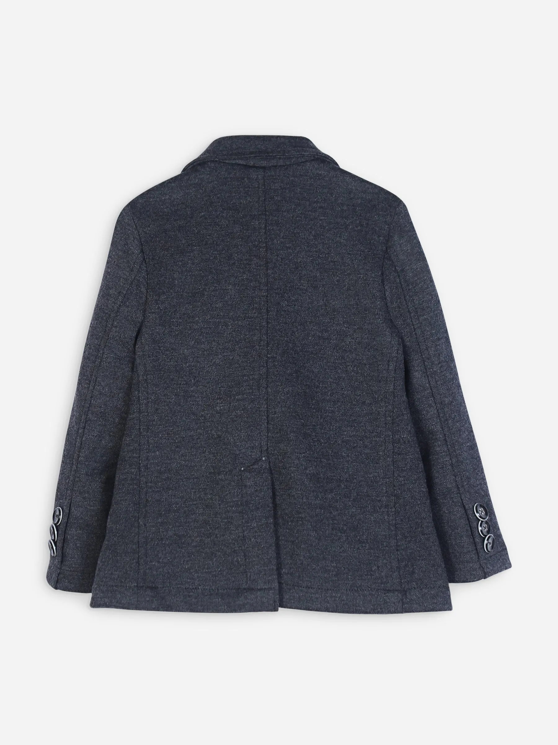 Grey Wool Blended Kids Blazer