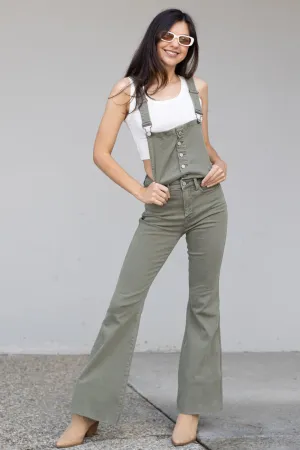 Judy Blue Full Size Kelsey Flare Tummy Control Overalls