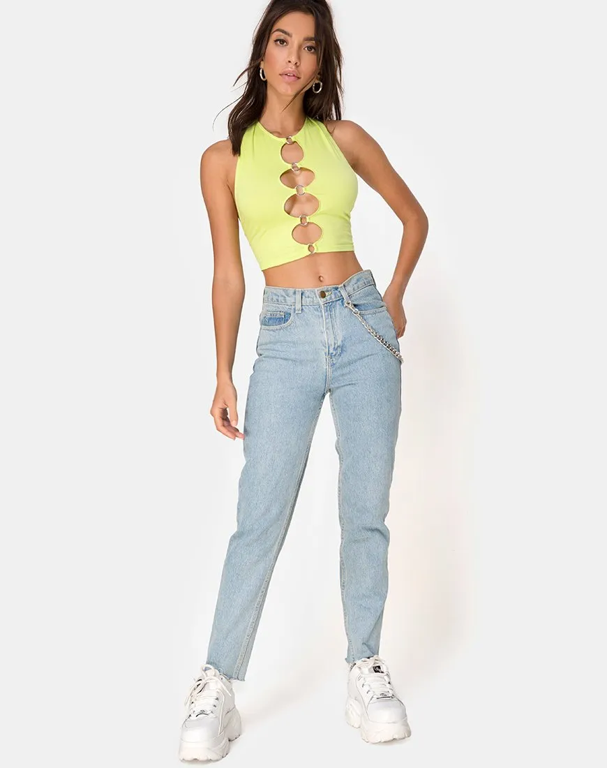 Lini Crop Top in Lime