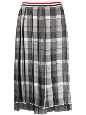 Madras Check Jacquard Skirt