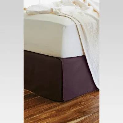 New - White Wrinkle-Resistant Cotton Bed Skirt (Full) - Threshold