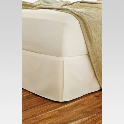 New - White Wrinkle-Resistant Cotton Bed Skirt (Full) - Threshold