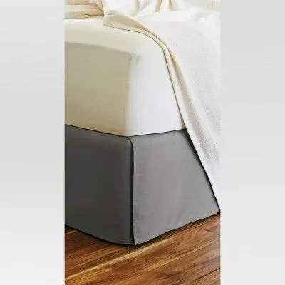 New - White Wrinkle-Resistant Cotton Bed Skirt (Full) - Threshold