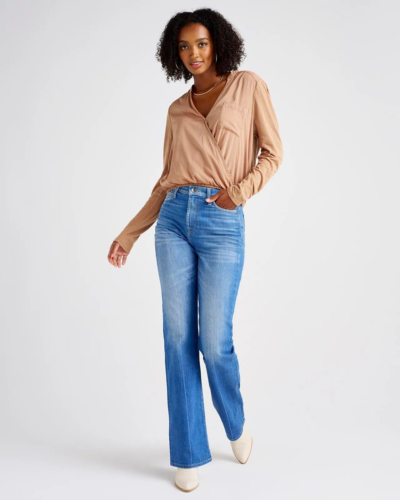 Paige Long Sleeve Surplice Top