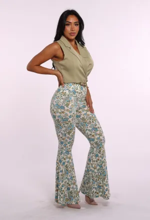 Palazzo Pants - Blue Floral