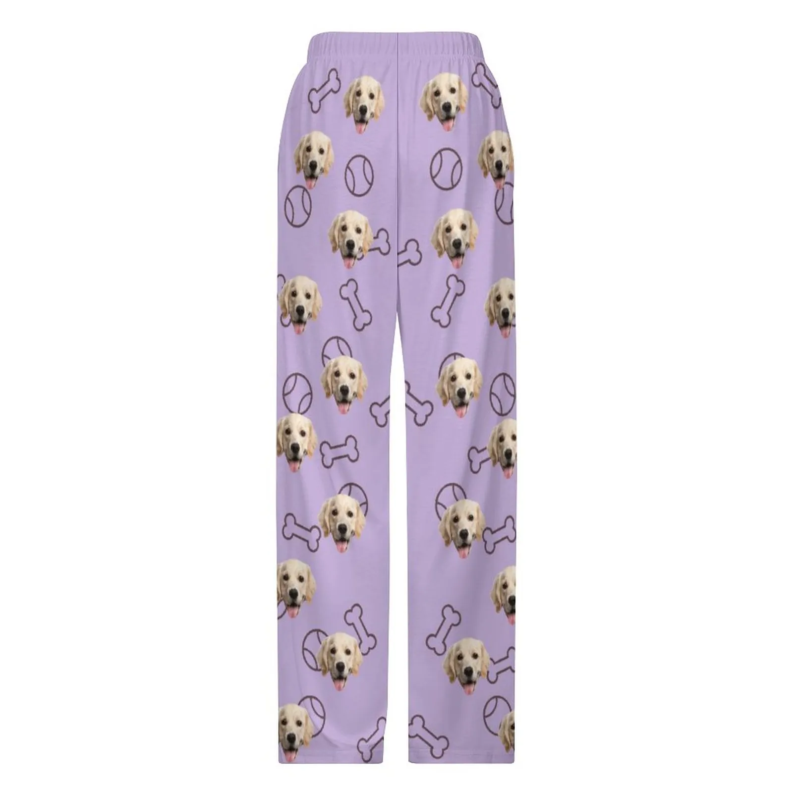 Personalized Long Pajama Pants Lacing Custom Face Bone Multicolor Sleepwear Slumber Party