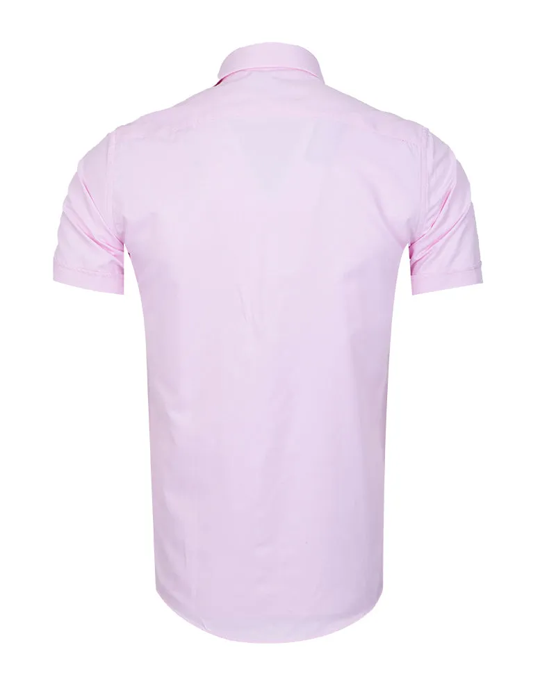 Pink Classic Twill Short Sleeve Shirt