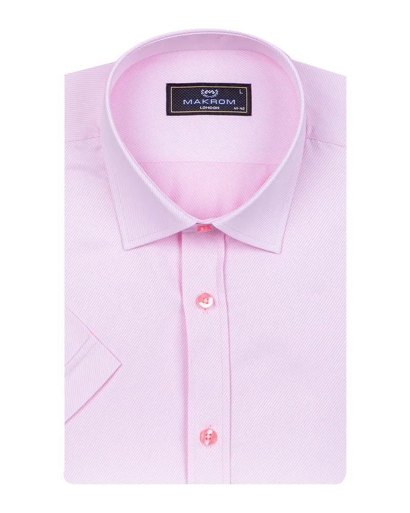 Pink Classic Twill Short Sleeve Shirt