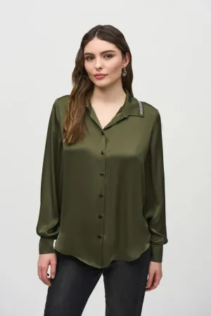 SATIN STRAIGHT BLOUSE