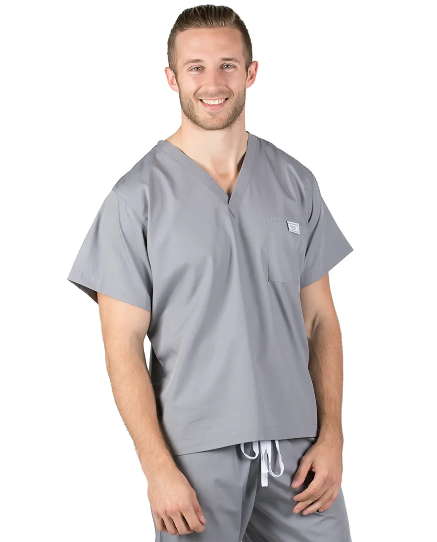 Small David Slate Grey Simple Scrub Top