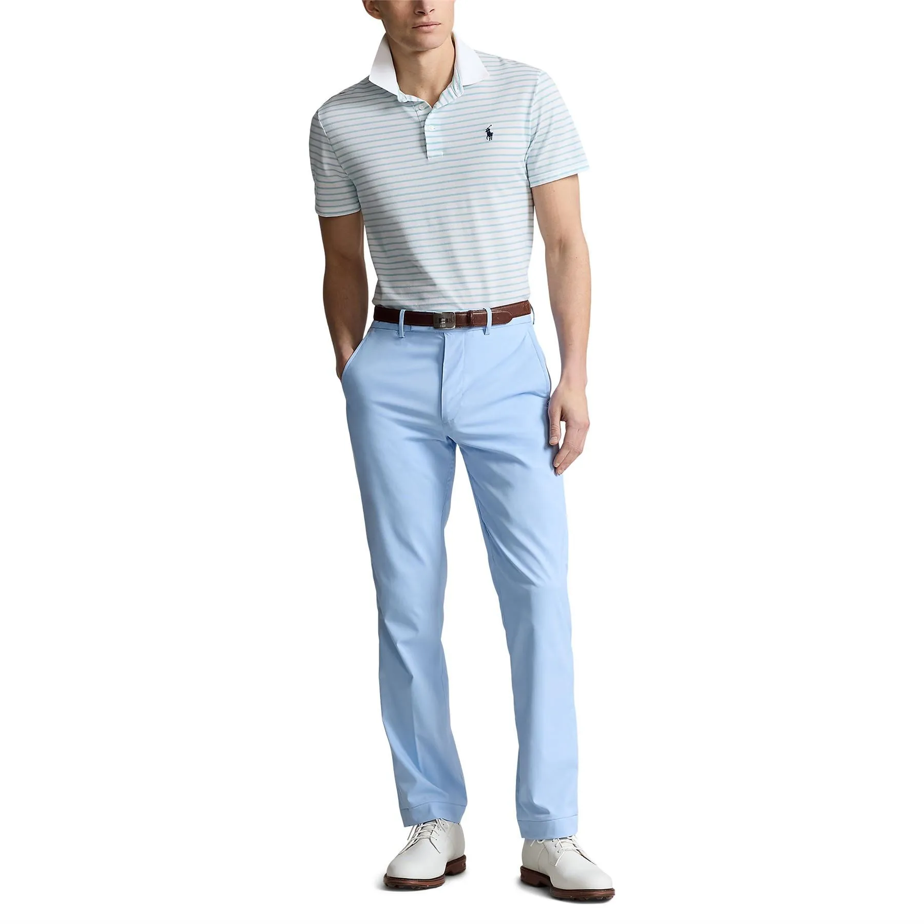 Tailored Fit Performance Twill Pants Office Blue - SS24