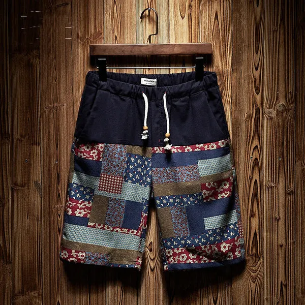 WLS Natsu Short Pants Blue/Red Patch