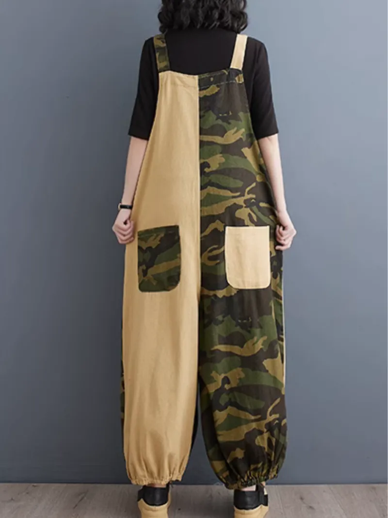 Women's Trendy Casual  Multi-Pocket Army Overalls Dungarees