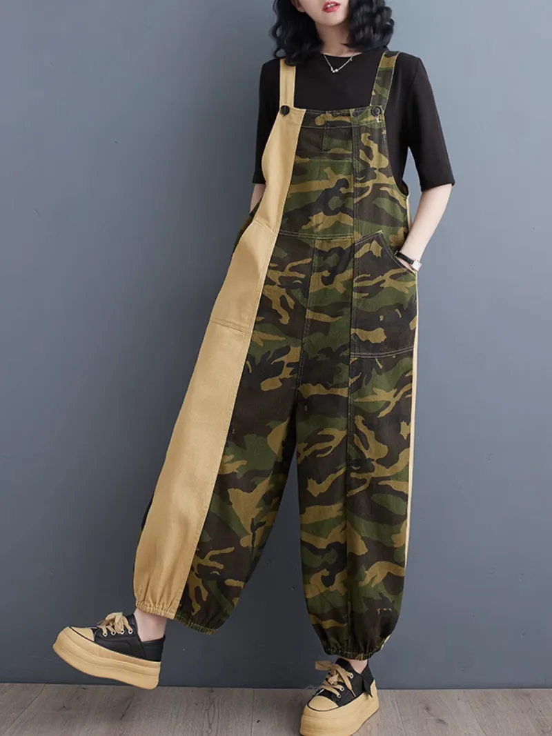 Women's Trendy Casual  Multi-Pocket Army Overalls Dungarees